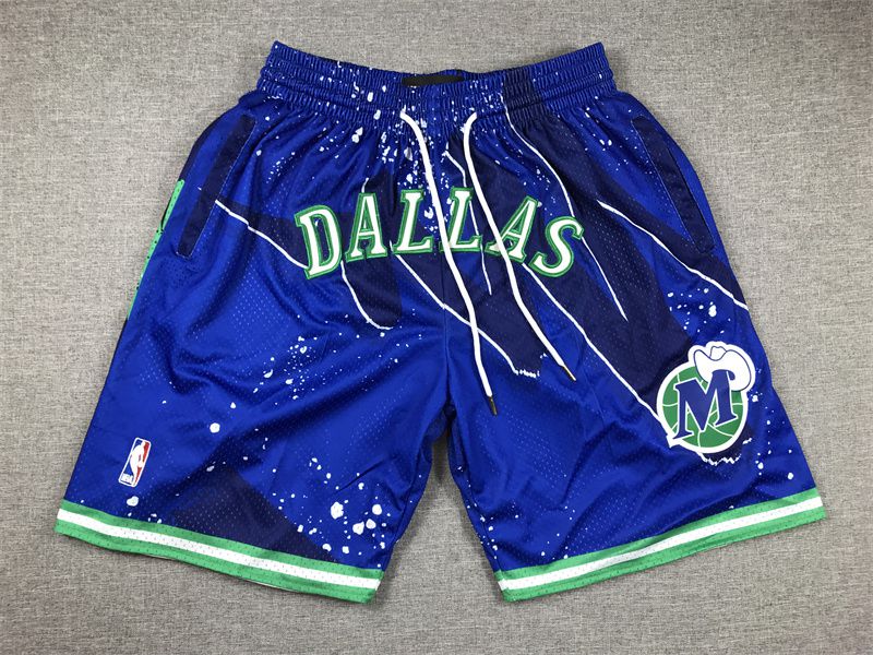 2025 Men NBA Dallas Mavericks Shorts Blue-0
